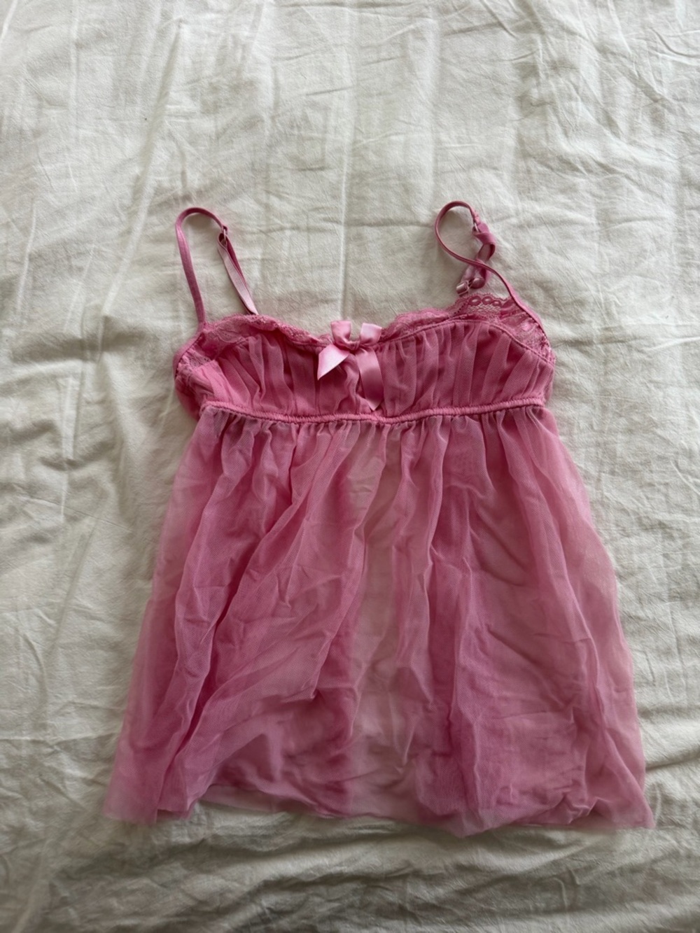 La Senza Pink Sheer Babydoll Camisole